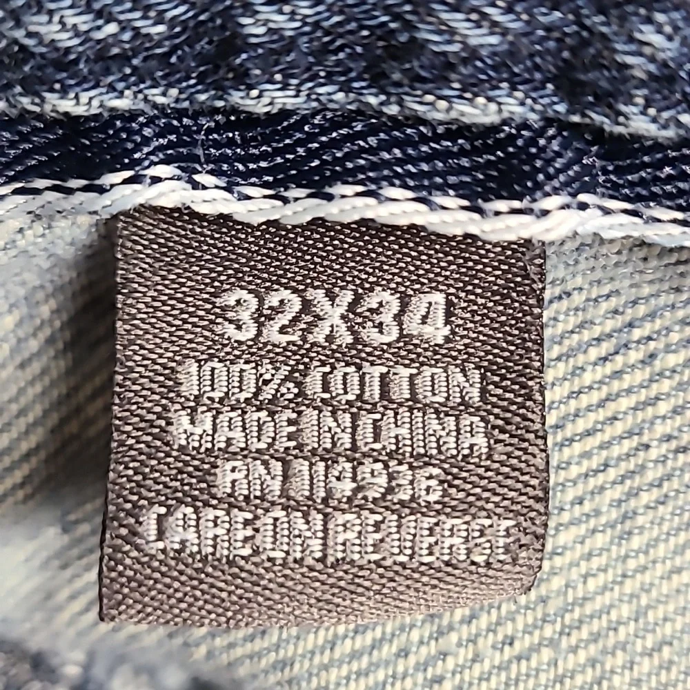 URBAN UP PIPELINE 32x32 MENS VITAGE DENIM FADED STRIGHT JEANS